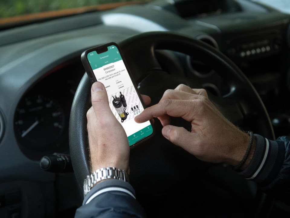 Installer searching for spare parts